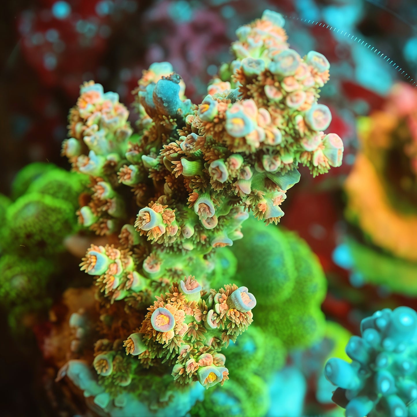 TIA Peach Grove Acropora Colony (cut to order)